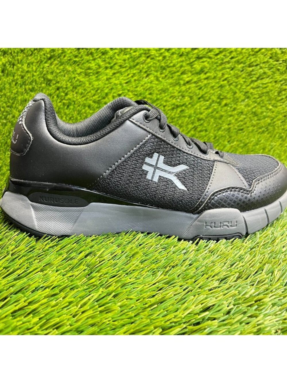 Kuru Quantum 2.0 Womens Size‎ 9D Jet Black Gray Athletic Running Shoes Sneakers
